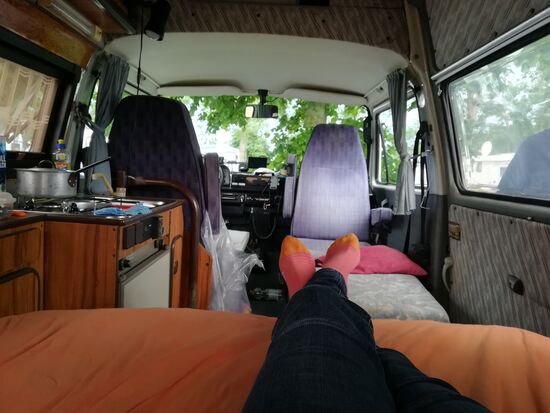 Zwischen durch die Füße hoch und dann wird der Strand in Richtung Heiligen Damm erkundet.