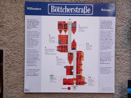 Danach schlendern wir erneut durch die Böttcherstraße Richtung Weser.