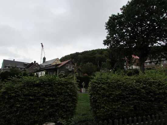 Die Klosteranlage, leider sieht aufgrund des Wetters alles düster aus.