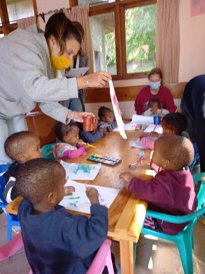 Danach wird eifrig gemalt  