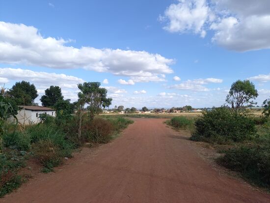 Ein Blick jenseits der viel befahrenen Straße