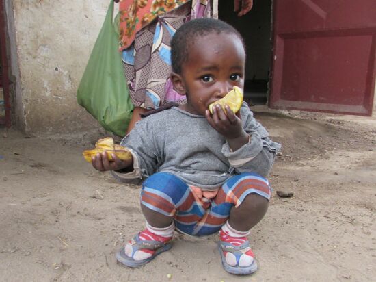 Die Kleine hat auch etwas abbekommen.