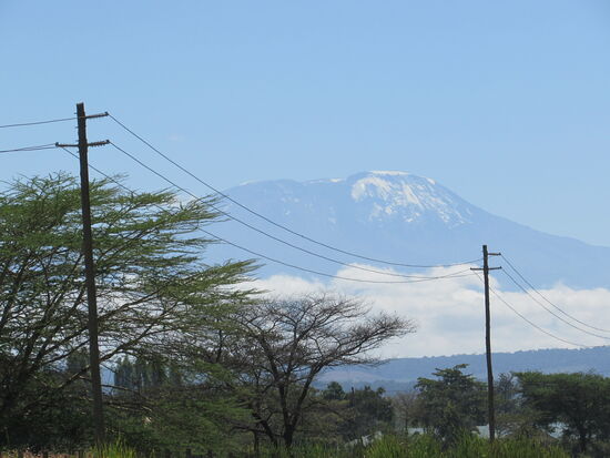 Ich bin begeistert, selbst den Kilimandscharo kann man gut erkennen 
