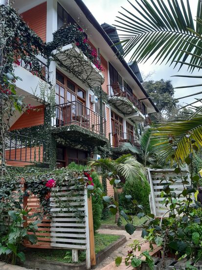 Nach dem Essen geht es für eine kleine Pause in unser Hotel Kakakuona Mountain Lodge. Das Zimmer ist geräumig und sauber. Im allgemeinen ist aber alles etwas in die Tage gekommen.