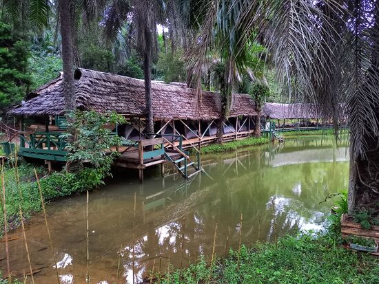 Was für eine geniale Idee  - überdachte Zelte direkt am See - dort verbringen wir die nächste Nacht  
