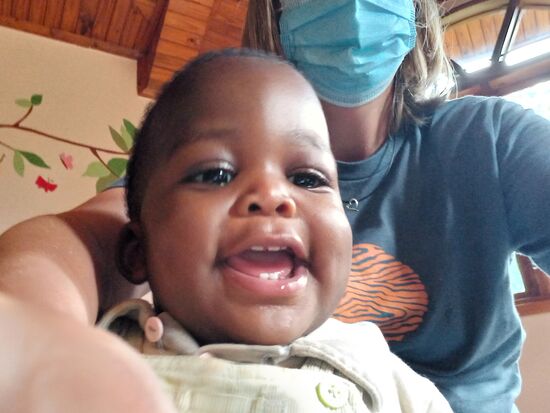 James freut sich über ein Selfi  