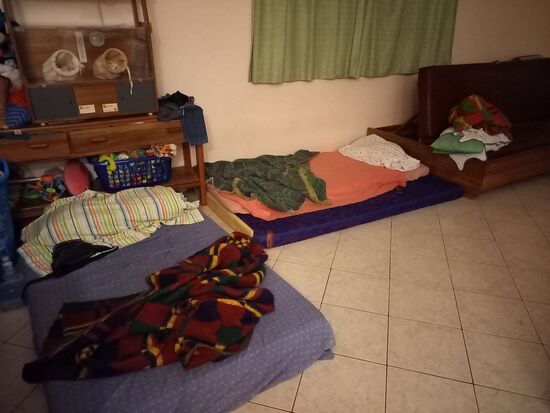 Das Nachtlager von mir und den Nannys