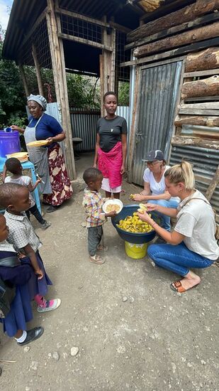 Heute gibt es zusätzlich Banane  