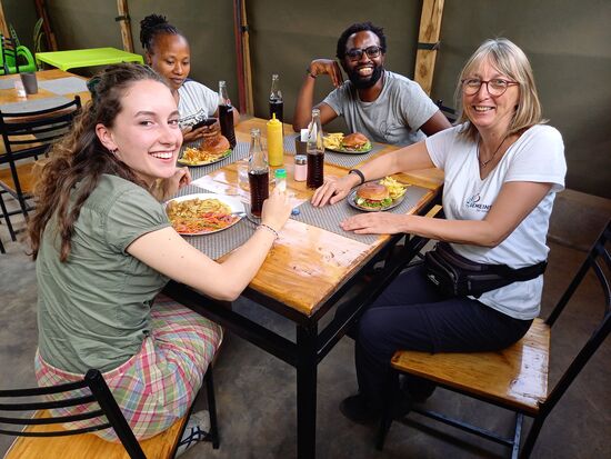 Zum krönenden Abschluss gibt es Burger 