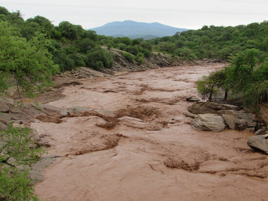 Die Strömung ist beeindruckend stark.