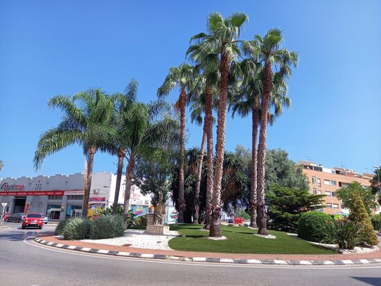 Die Kreisel der Stadt sind sehr gepflegt und schön gestaltet.