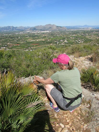 Streicheleinheiten für Sally und dann geht es noch ein kleines Stückchen höher.