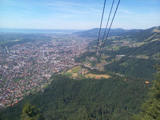 Mit der Seilbahn wieder abwärts