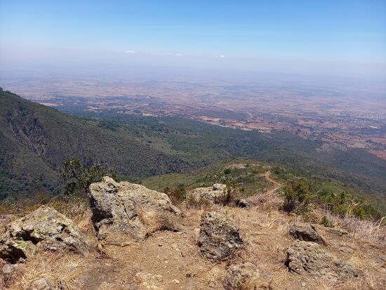 Tolle Fernsicht in Richtung Katesh und auf den Weg, den wir gekommen sind.