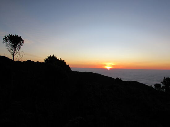 Dann geht glühend rot die Sonne auf.