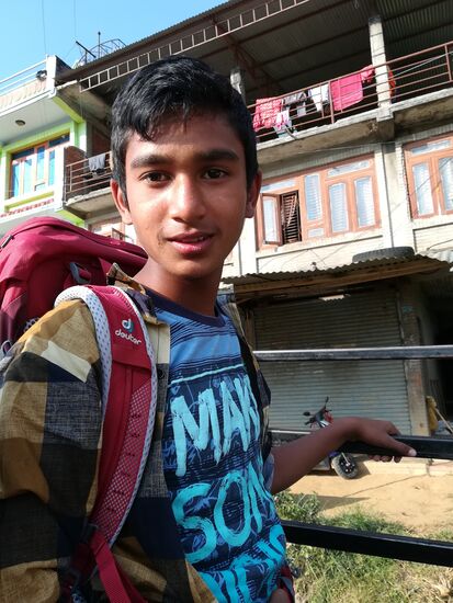 Mein Patenkind Nabin. Dieses Foto ist aus 2018.