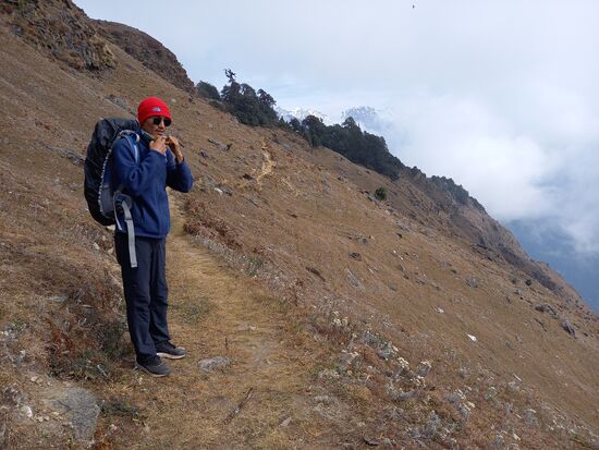 Auch der Wind pfeift kräftig -  wir  sind auf ca. 3100m angekommen.