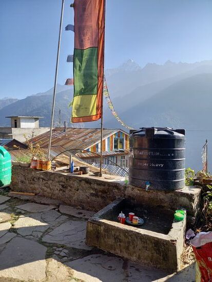 Der Platz für die morgendliche "Hygiene".