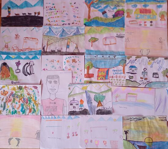 Am Ende sind viele bunte Bilder zusammen gekommen  