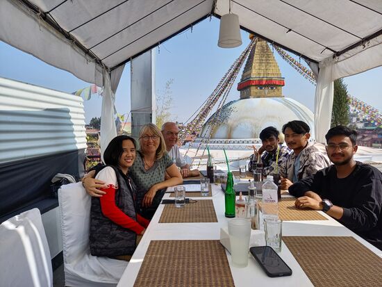 Wir haben zusammen gegessen und es gab einiges zu erzählen.