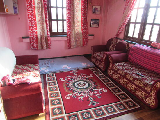 Der Aufenthaltsraum ist richtig gemütlich.