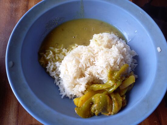 Das ist eine typische Mahlzeit.