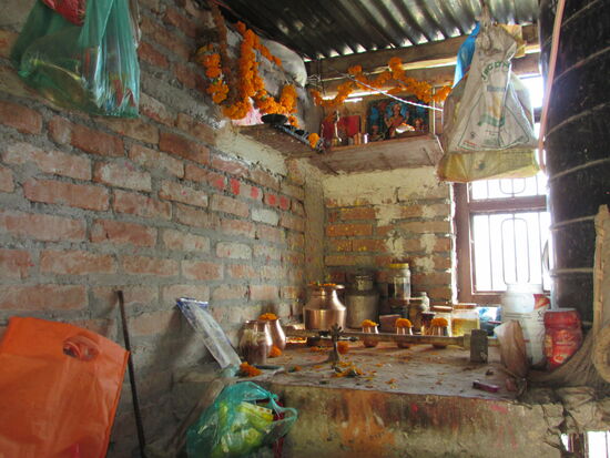 Eine Ecke für die täglichen Gebete.