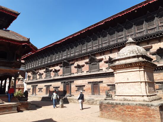 Am Dubar Square warten wir auf Nabin und Sunil