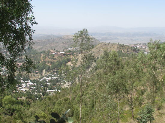 Da unten liegt Lalibela auf ca. 2600m