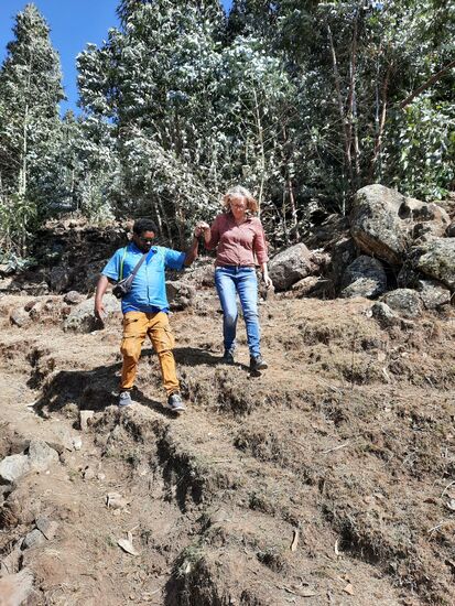 Happy passt gut auf, das wir heil runter kommen.