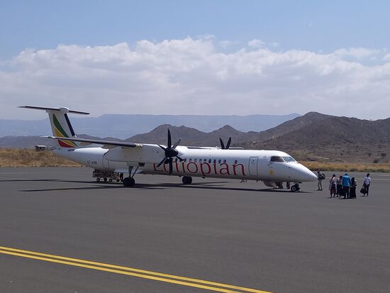 Der Flieger steht bereit