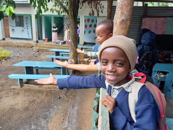 .... haben sichtbar Spaß mit dem langersehnten Nass.