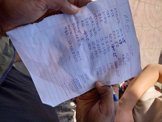 Das ist die Einkaufsliste für heute