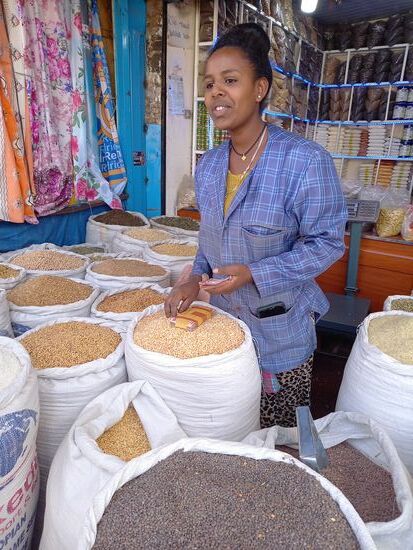 Hier haben wir Hülsenfrüchte eingekauft.