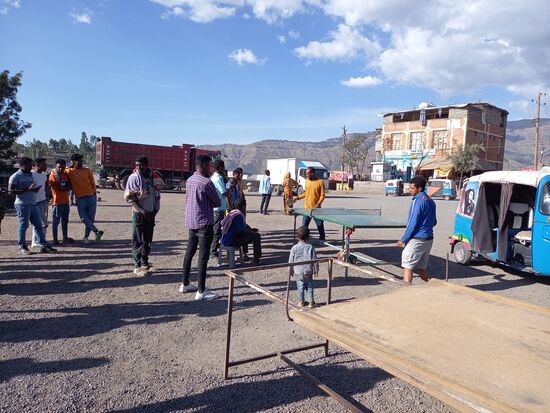 Hier kann man gegen geringe Gebühr Tischtennis spielen