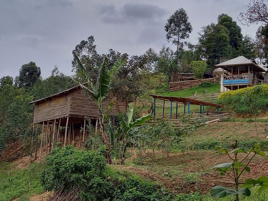 Der Kindergarten steht auf Stelzen.