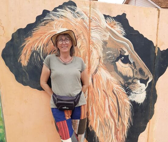 Das war ein anstrengender Weg - aber die Gemälde sind ganz schön und so hatten wir ein Ziel  