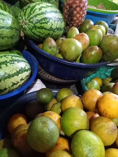 Ich liebe die Fülle an Obst und Gemüse.