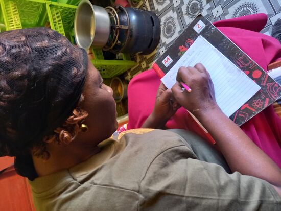 Tina bedankt sich mit ein paar Worten bei den Sponsoren.