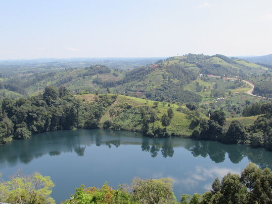 Blick vom Restaurant  auf Lake Nyamirima