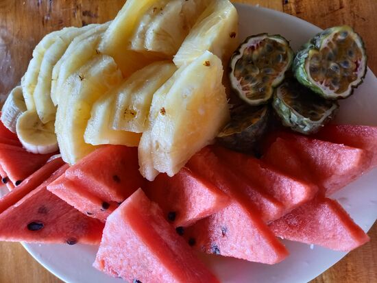 Das Obst ist so mega lecker!! Für uns eine willkommene Zwischenmahlzeit.