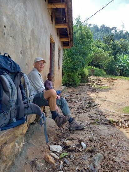 Kurze Pause, ehe es weiter bergauf geht.
