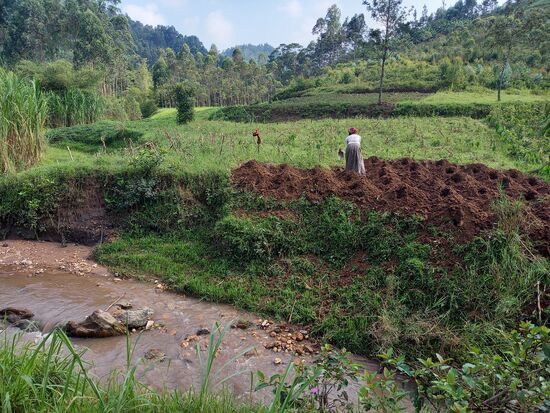 Auf den Feldern wird überall gearbeitet.