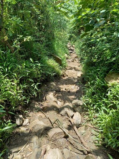 Diese steinigen Wege erfordern Konzentration und Trittsicherheit.