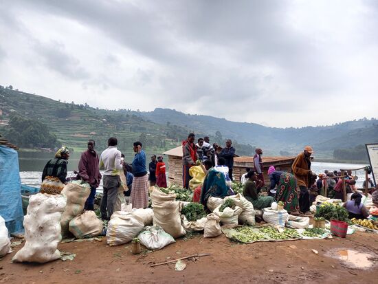 Ehe es zurück auf die Insel geht,  schlendern wir über den Markt direkt am Ufer des Sees.