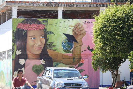 Mädchen und Bildung ein großes Thema hier im Land der "Machos"