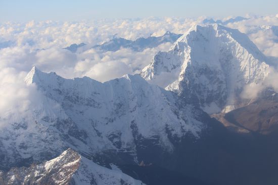 Die ersten hohen Berge mit ihren Gletschern rund um Cusco