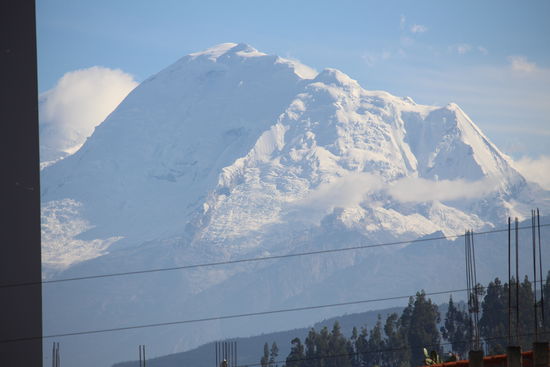 Erster Blick auf die Cordillera Blanca vom Hotelzimmer aus und davon werden wir die nächsten Tage noch mehr sehen.