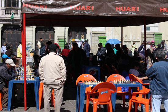In der Stadt ist immer etwas los, heute war es ein großer Schachwettbewerb