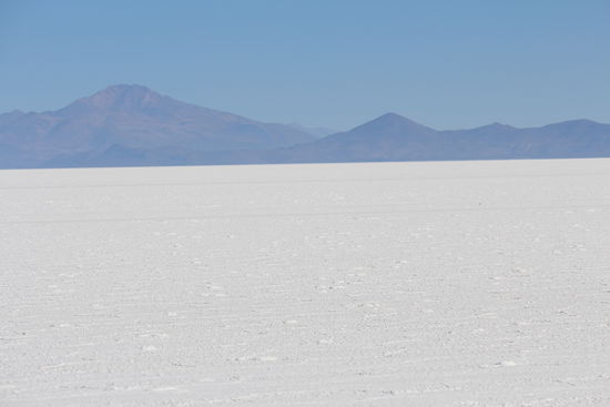 Die Salzwüste (Salar) umfasst eine Fläche von 10.000qkm, hier lagern 10 Millionen Tonnen Salz. Der wichtigere Rohstoff ist allerdings das Lithium das unter der 7m dicken Salzschicht zu finden ist. Hier vermutet man die Hälfte der weltweit vorkommenden Rohstoffmenge und  ausländische Firmen würden viel Geld für die Abbaurechte bezahlen. Aber Bolivien vergibt keine Auslandslizenzen, die Bodenschätze des Landes sollen der eigenen Bevölkerung zugute kommen und keine Gelder ins Ausland abfließen, zu  frisch ist noch die Erinnerung an die spanische Besatzungszeit und die Ausbeutung durch die Invasoren.
So werden jährlich nur 25.000 Tonnen Salz von den hier lebenden Familien abgebaut und der Tourismus schafft zusätzliche Arbeitsplätze und bringt Devisen ins Land.